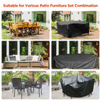 Extra Large Waterproof Patio Furniture Cover 124 × 63 in