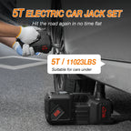 5-Ton Electric Hydraulic Car Jack with Air Pump & LED Light
