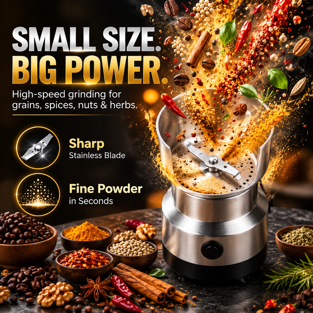 🏠Home Find | Electric Grain & Spice Grinder with Stainless Steel Chamber