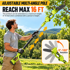 🌳Garden Find | 2-in-1 Cordless Pole Saw & 8" Mini Chainsaw with 2 Batteries