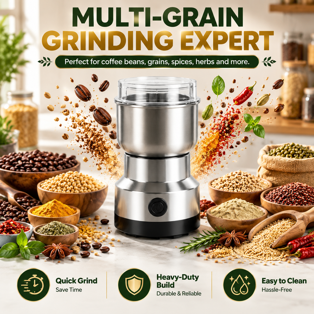 🏠Home Find | Electric Grain & Spice Grinder with Stainless Steel Chamber
